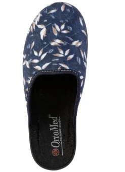 Zweierpack Pantoffeln aus samtig, weichem, bedrucktem Textilmaterial