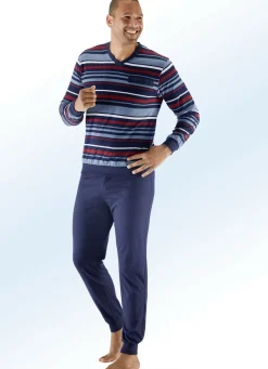 Zweierpack Schlafanzüge mit V-Ausschnitt und Bündchenabschlüssen