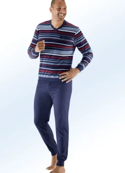 Zweierpack Schlafanzüge mit V-Ausschnitt und Bündchenabschlüssen
