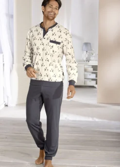 Zweierpack Schlafanzüge mit Knopfleiste und Bündchenabschlüssen