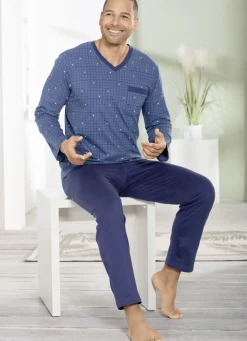 Zweierpack Schlafanzüge mit V-Ausschnitt und offenen Abschlüssen