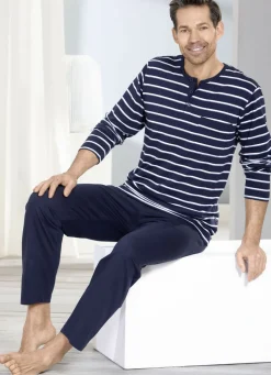 Zweierpack Schlafanzüge mit Knopfleiste und offenen Abschlüssen