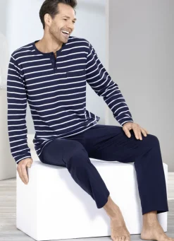 Zweierpack Schlafanzüge mit Knopfleiste und offenen Abschlüssen