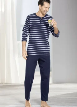 Zweierpack Schlafanzüge mit Knopfleiste und offenen Abschlüssen