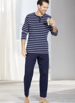 Zweierpack Schlafanzüge mit Knopfleiste und offenen Abschlüssen