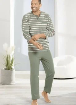 Zweierpack Schlafanzüge mit Knopfleiste und offenen Abschlüssen