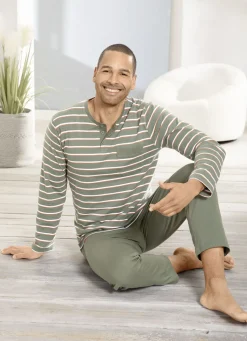 Zweierpack Schlafanzüge mit Knopfleiste und offenen Abschlüssen