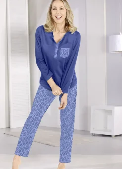 Zweierpack Schlafanzüge mit Knopfleiste und langen Ärmeln