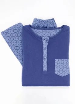 Zweierpack Schlafanzüge mit Knopfleiste und langen Ärmeln