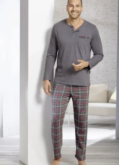 Zweierpack Schlafanzüge mit Knopfleiste