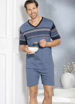 Zweierpack Shortys mit V-Ausschnitt und platziertem Druck