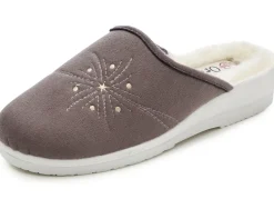 Zweierpack, warme Damen-Hausschuhe, Weite H, mit Wolle