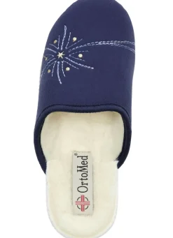 Zweierpack, warme Damen-Hausschuhe, Weite H, mit Wolle